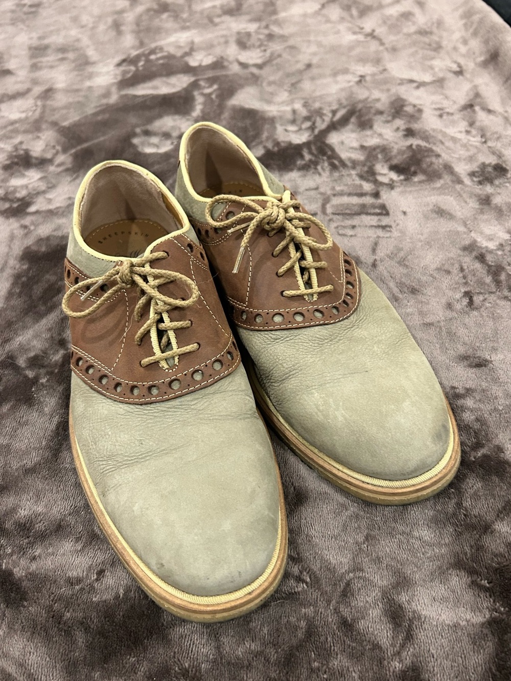 Johnston & Murphy 1850 Men’s Sheepskin Oxford Shoes Size 11M Memory Foam